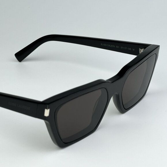 NEW Saint Laurent SL633 CALISTA 001 Black Cat Eye Unisex Sunglasses - Picture 12 of 16